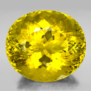Cuarzo amarillo natural de 320,20 ct, corte óvalo, VVS