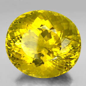 Cuarzo amarillo natural de 320,20 ct, corte óvalo, VVS