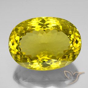 Cuarzo Amarillo vivo natural de 161.15 ct, Ovalada, VVS