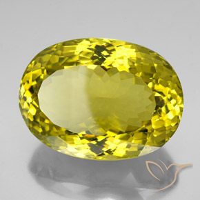 Cuarzo Amarillo vivo natural de 161.15 ct, Ovalada, VVS