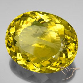 Cuarzo Amarillo oscuro medio natural de 122.85 ct, Ovalada, VVS