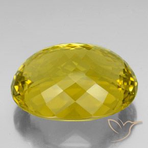 Cuarzo Amarillo oscuro medio natural de 122.85 ct, Ovalada, VVS
