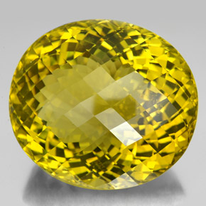 Cuarzo amarillo natural de 347,80 ct, corte óvalo, VVS