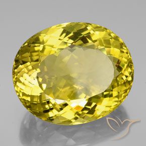Cuarzo Amarillo vivo natural de 152.35 ct, Ovalada, VVS