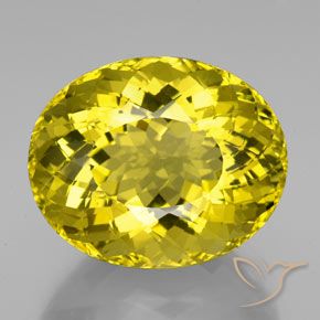 Cuarzo Amarillo oscuro medio natural de 94.11 ct, Ovalada, VVS