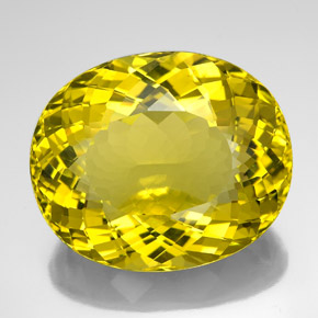 Cuarzo amarillo natural de 132,25 ct, corte óvalo, VVS