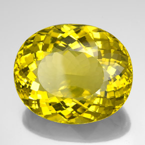 Cuarzo amarillo natural de 132,25 ct, corte óvalo, VVS