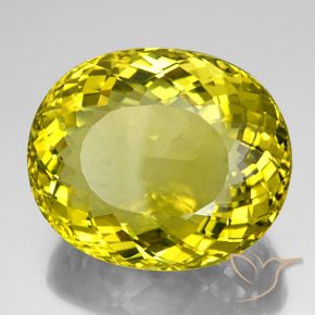 Cuarzo Amarillo piña natural de 171.65 ct, Ovalada, VVS-VS