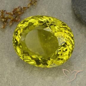 Cuarzo Amarillo medio natural de 145.85 ct, Ovalada, VVS