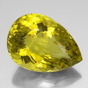 Cuarzo Amarillo abejorro natural de 126.90 ct, En forma de pera, VVS