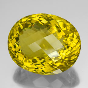 Cuarzo amarillo natural de 142,90 ct, corte óvalo, IF