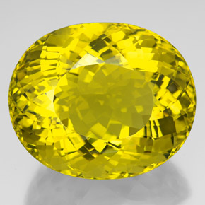 Cuarzo amarillo natural de 266,25 ct, corte óvalo, VVS