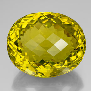 Cuarzo amarillo natural de 195,30 ct, corte óvalo, VVS