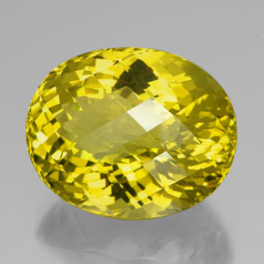 Cuarzo amarillo natural de 94,25 ct, corte óvalo, IF