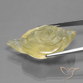 Cuarzo Amarillo claro natural de 39.56 ct, Elegante, Transparente / Translúcido