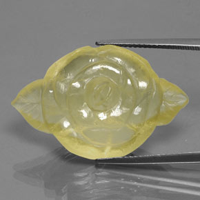 Cuarzo amarillo natural de 28,30 ct, transparente, transparente / translúcido