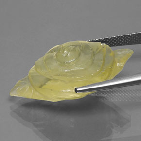 Cuarzo amarillo natural de 28,30 ct, transparente, transparente / translúcido