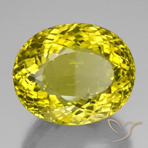 Cuarzo Amarillo vívido natural de 117.35 ct, Ovalada, VVS