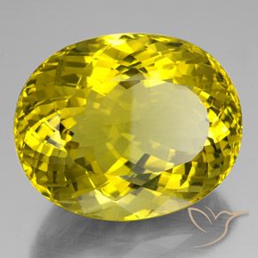 Cuarzo Amarillo vivo natural de 189.25 ct, Ovalada, VVS