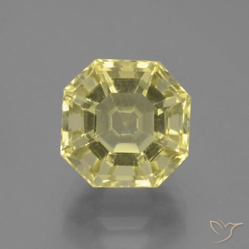 3.94ct Natural Amarillo pálido Cuarzo, corte esmeralda, VVS-VS