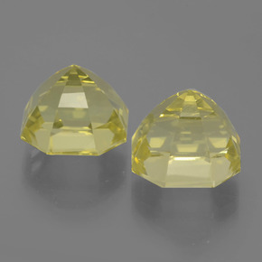 Gemas de cuarzo amarillo natural de  ct, corte esmeralda, VVS-VS