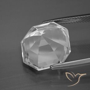 Cuarzo Blanco claro natural de 11.90 ct, Corte Octágono / Esmeralda, VVS