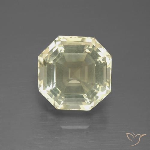 5.08ct Natural Amarillo pálido Cuarzo, corte esmeralda, VVS-VS