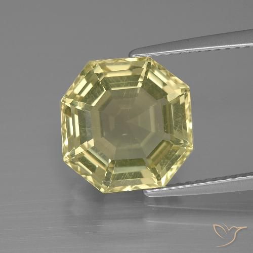 5.60ct Natural Amarillo laguna Cuarzo, corte esmeralda, VVS-VS