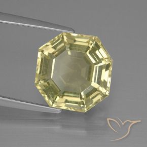 Cuarzo Amarillo laguna natural de 5.60 ct, Corte Octágono / Esmeralda, VVS-VS