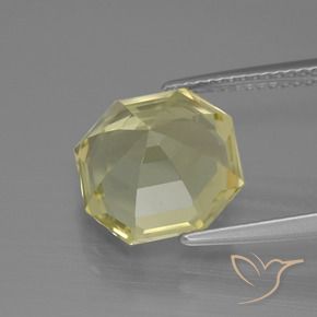 Cuarzo Amarillo laguna natural de 5.60 ct, Corte Octágono / Esmeralda, VVS-VS