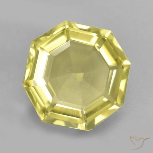 5.01ct Natural Amarillo claro medio Cuarzo, corte esmeralda, VS