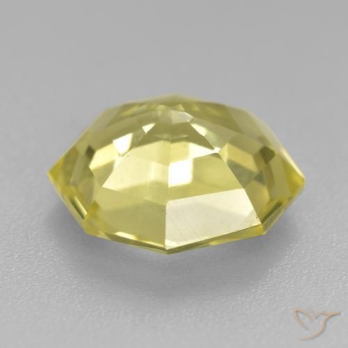 Cuarzo Amarillo claro medio natural de 5.01 ct, Corte Octágono / Esmeralda, VS