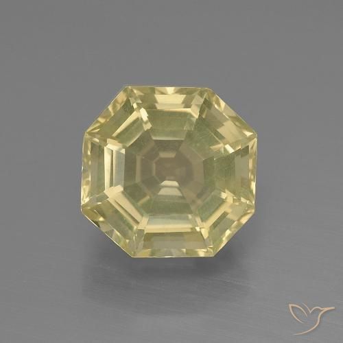 5.28ct Natural Amarillo pálido Cuarzo, corte esmeralda, VVS-VS