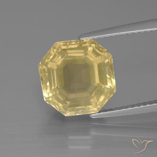 5.31ct Natural Amarillo cálido Cuarzo, corte esmeralda, VS