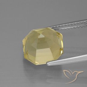 Cuarzo Amarillo cálido natural de 5.31 ct, Corte Octágono / Esmeralda, VS