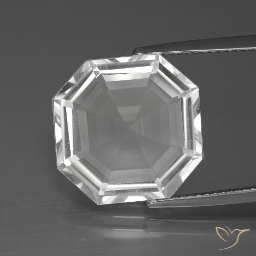 10.45ct Natural Blanco claro Cuarzo, corte esmeralda, VVS