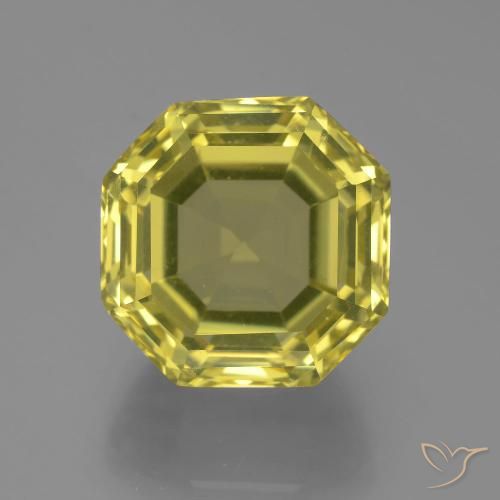 17.30ct Natural Amarillo piña Cuarzo, corte esmeralda, VVS