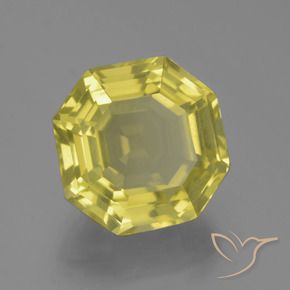 Cuarzo Amarillo medio natural de 16.24 ct, Corte Octágono / Esmeralda, VS