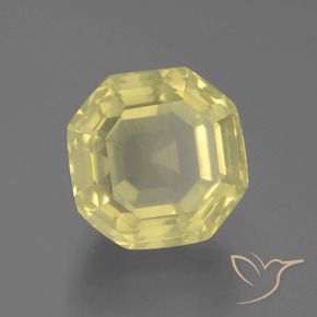Cuarzo Amarillo claro natural de 17.33 ct, Corte Octágono / Esmeralda, VS
