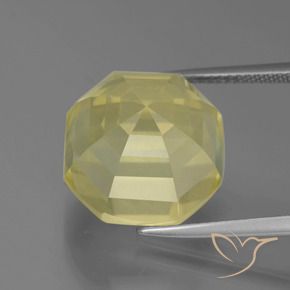 Cuarzo Amarillo claro natural de 17.33 ct, Corte Octágono / Esmeralda, VS