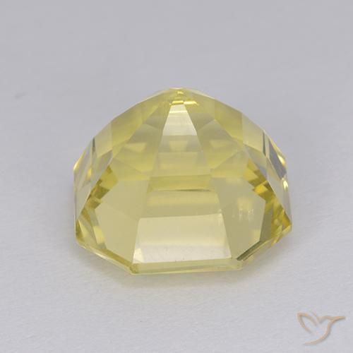 Cuarzo Amarillo claro natural de 6.06 ct, Corte Octágono / Esmeralda, VS