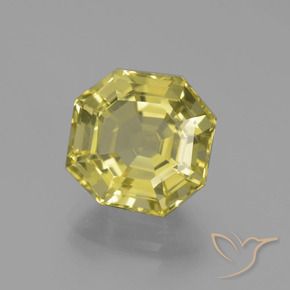 Cuarzo Amarillo medio natural de 6.22 ct, Corte Octágono / Esmeralda, VS