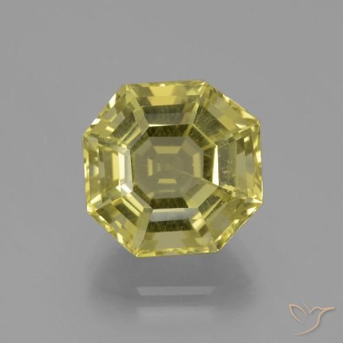 6.58ct Natural Amarillo pálido Cuarzo, corte esmeralda, VVS
