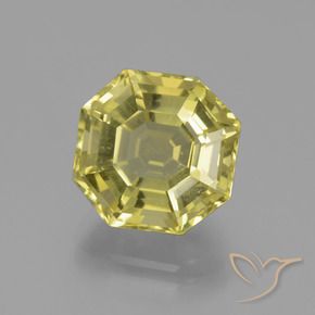 Cuarzo Amarillo pálido natural de 6.58 ct, Corte Octágono / Esmeralda, VVS