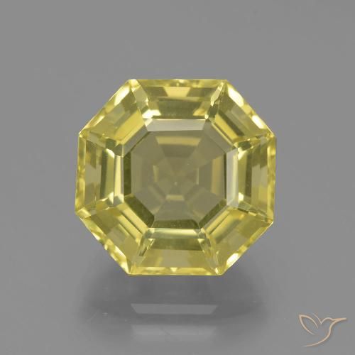 7.77ct Natural Amarillo amarronado Cuarzo, corte esmeralda, VVS
