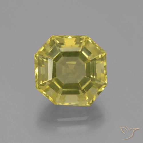 6.08ct Natural Amarillo púrpura Cuarzo, corte esmeralda, VVS