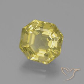 Cuarzo Amarillo púrpura natural de 6.08 ct, Corte Octágono / Esmeralda, VVS