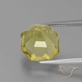 Cuarzo Amarillo púrpura natural de 6.08 ct, Corte Octágono / Esmeralda, VVS