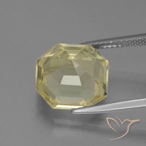 Cuarzo Amarillo laguna natural de 6.27 ct, Corte Octágono / Esmeralda, VVS-VS
