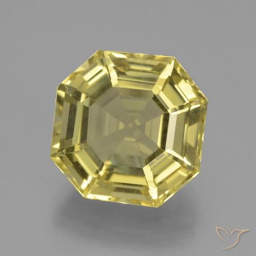 9.24ct Natural Amarillo claro medio Cuarzo, corte esmeralda, VVS-VS